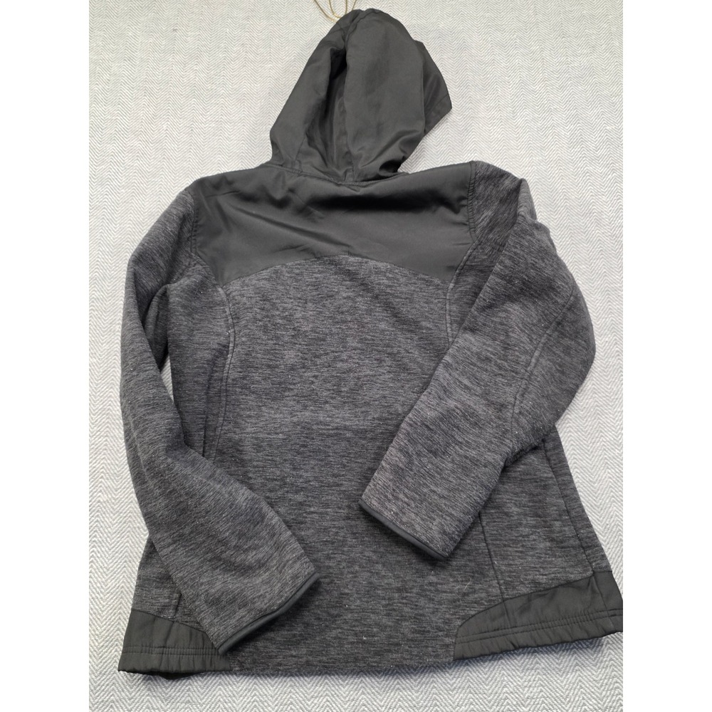 Snozu Performance Mens Full Zip Hoodie Gray Heathered Fleece Jacket Large L - Picture 10 of 10